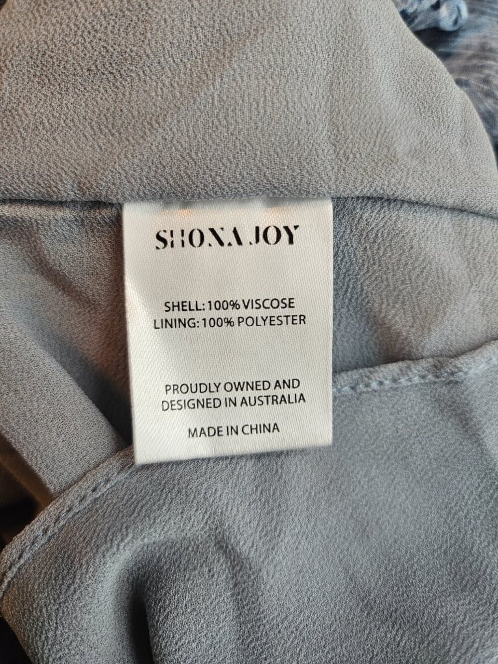 Shona Joy Harmony High Neck Ruched Mini Dress Blue Smoke Womens Size 4 NEW Party - Picture 13 of 16
